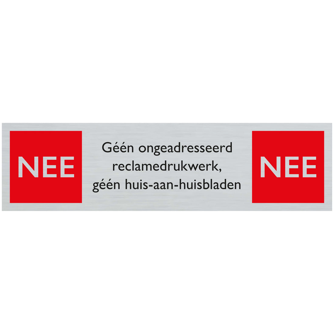 Route Alulook 165x44 mm NEE NEE reclamedrukwerk - 4667 - EAN 8711234046673 - zelfklevend kunststof aluminiumlook alulook