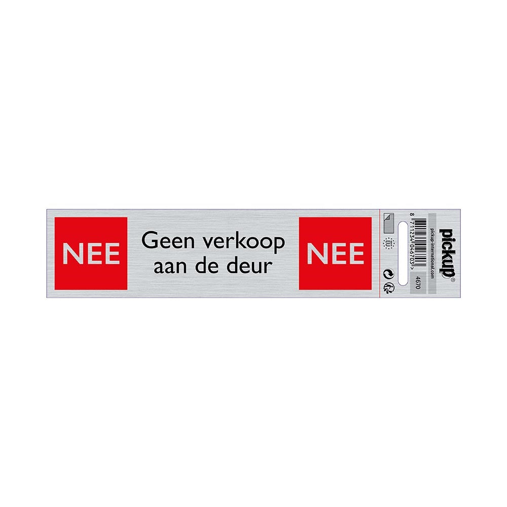 Route Alulook 165x44 mm - Geen verkoop aan de deur - 4670 - EAN 8711234046703 - zelfklevend kunststof aluminiumlook alulook