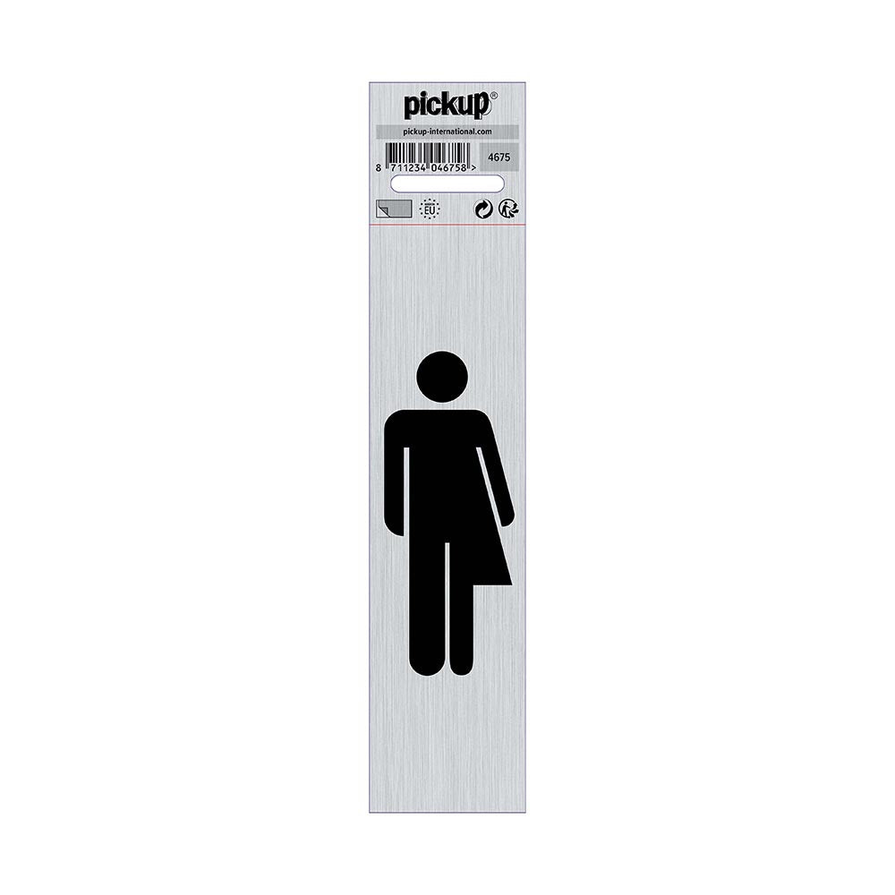 Route Alulook 165x44 mm - Genderneutraal - toiletten - WC - 4675 - EAN 8711234046758 - zelfklevend kunststof aluminiumlook alulook