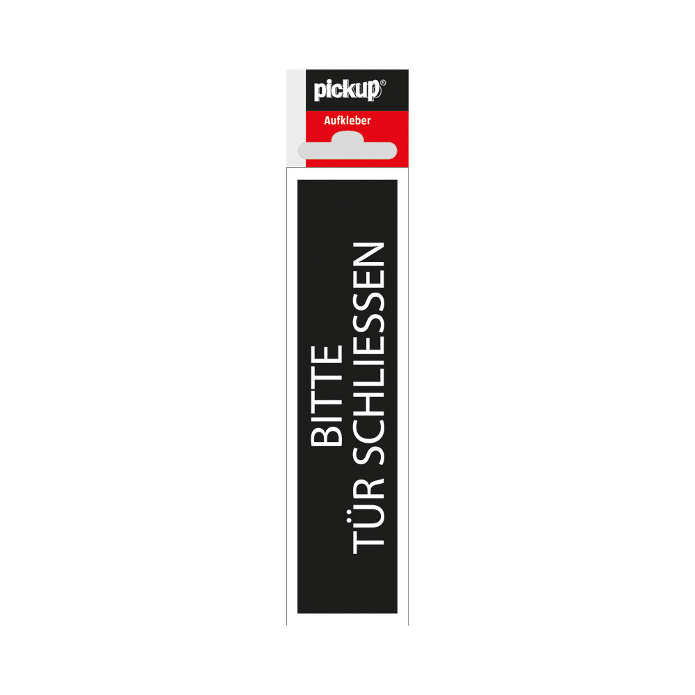 Route Alulook 165x44 mm BITTE TÜR SCHLIESSEN 4908091008 EAN 8711234040213 zelfklevend kunststof aluminiumlook alulook Aufkleber Sticker