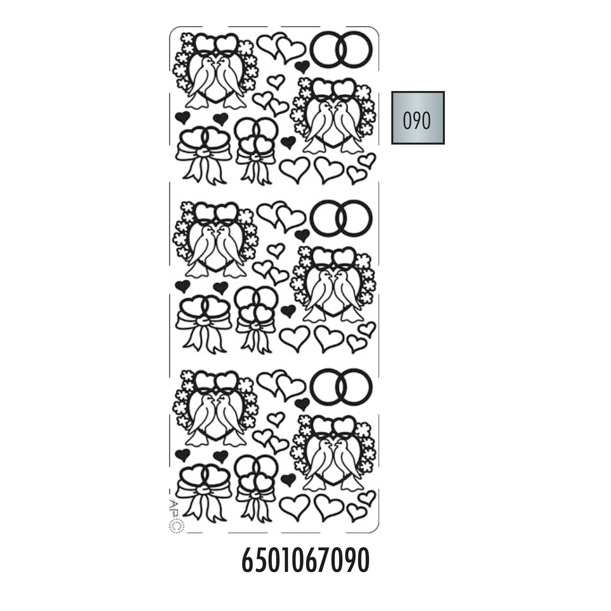 Hobbysticker 067 zilver 6501067090 EAN 8711234416278