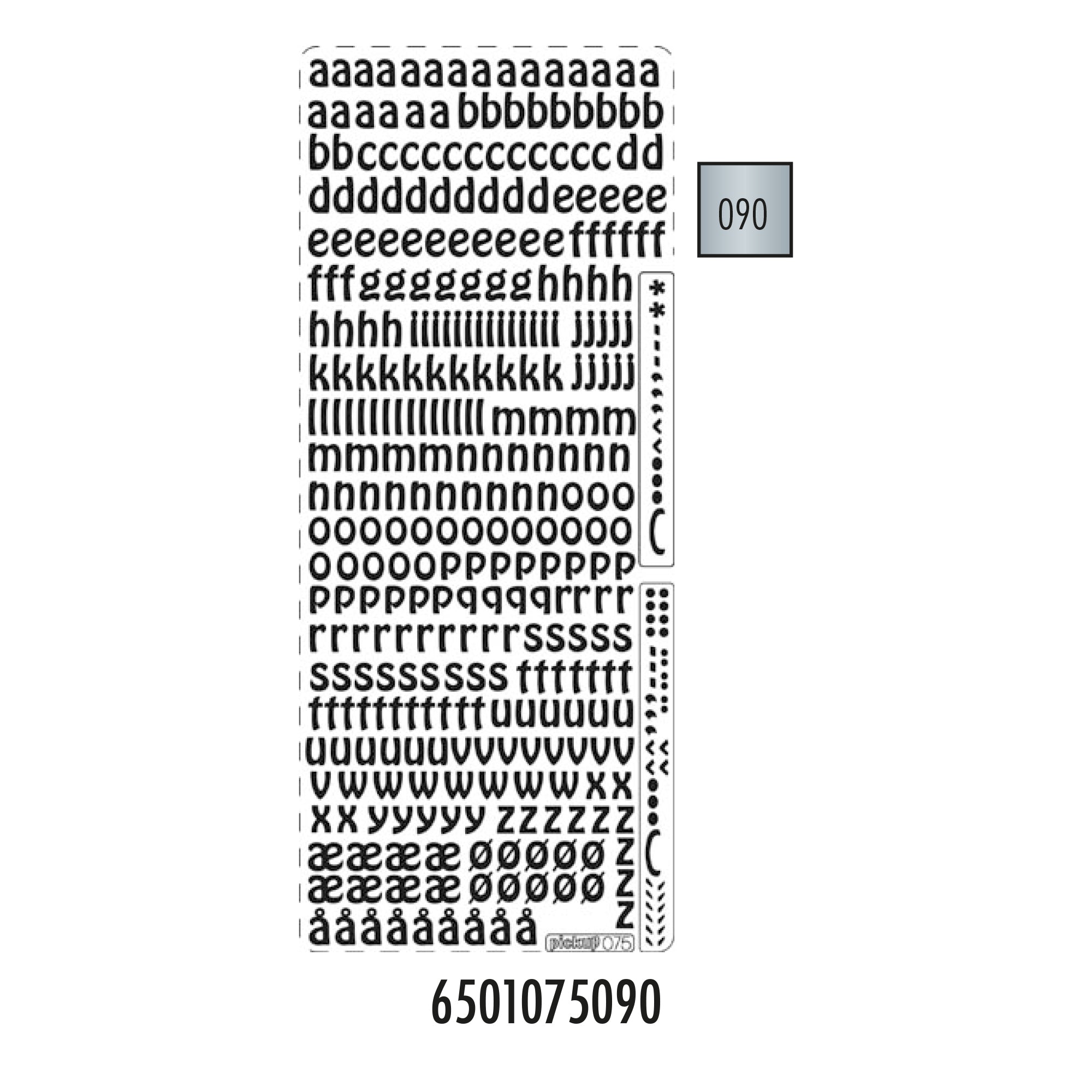 Hobbysticker 075 zilver 6501075090 EAN 8711234416414