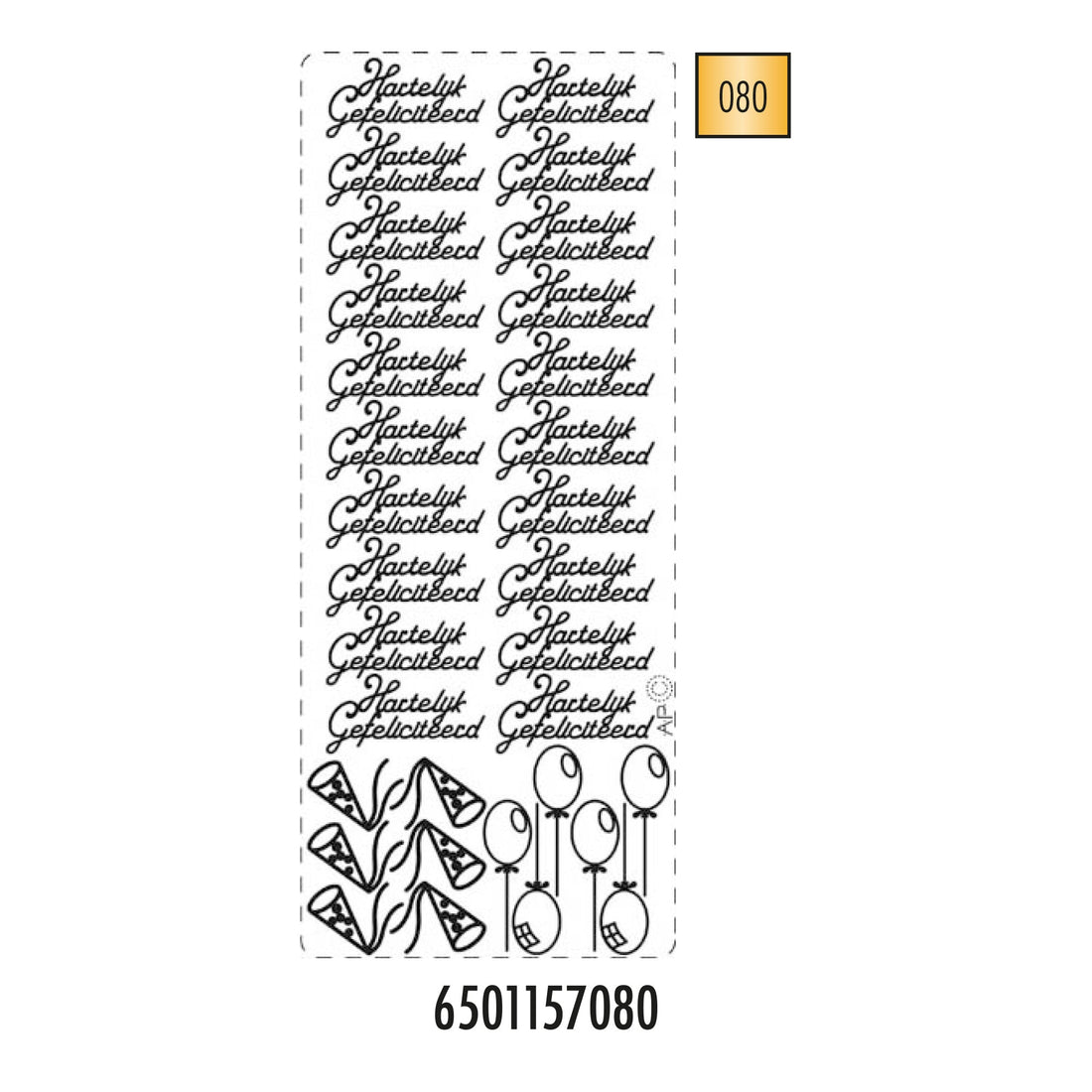 Hobbysticker 157 goud 6501157080 EAN 8711234417428