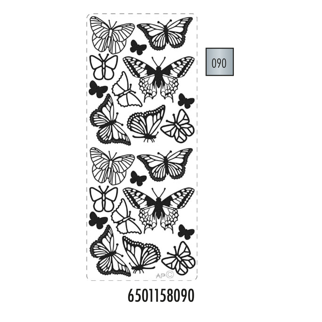 Hobbysticker 158 zilver 6501158090 EAN 8711234417459