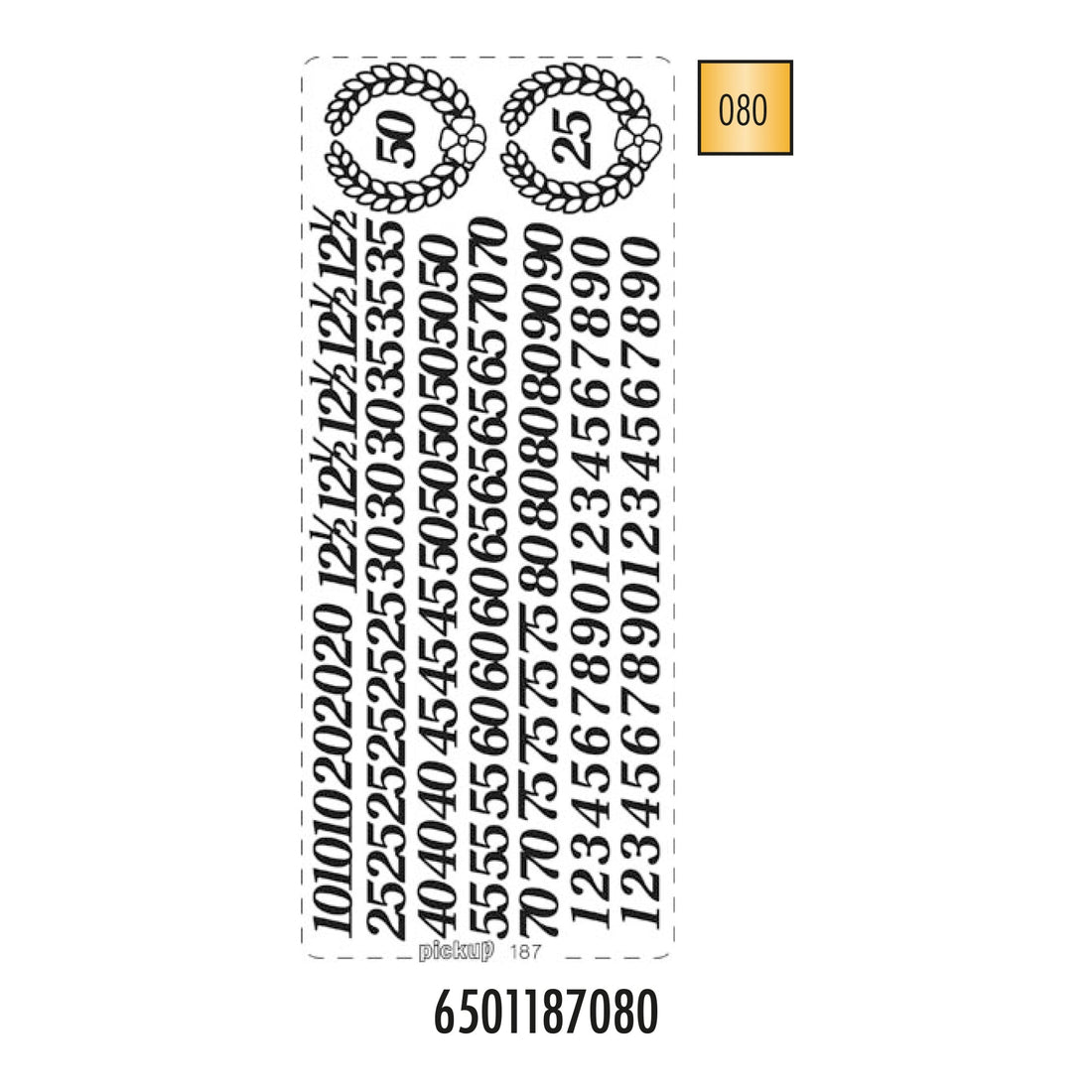 Hobbysticker 187 goud 6501187080 EAN 8711234419606