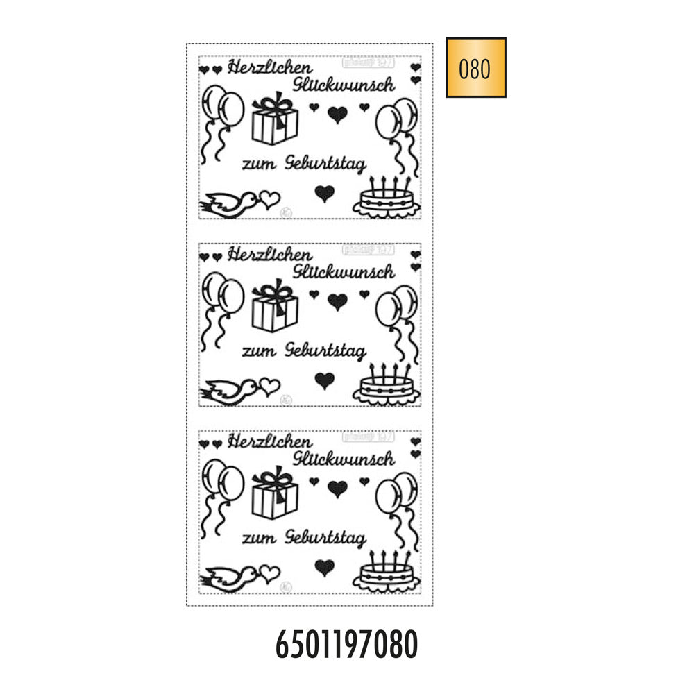 Hobbysticker 197 goud 6501197080 EAN 8711234418234