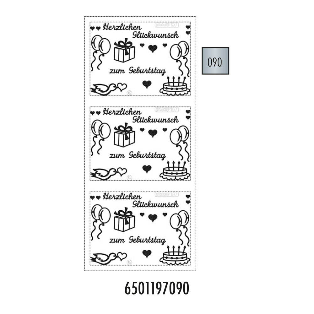 Hobbysticker 197 zilver 6501197090 EAN 8711234418241