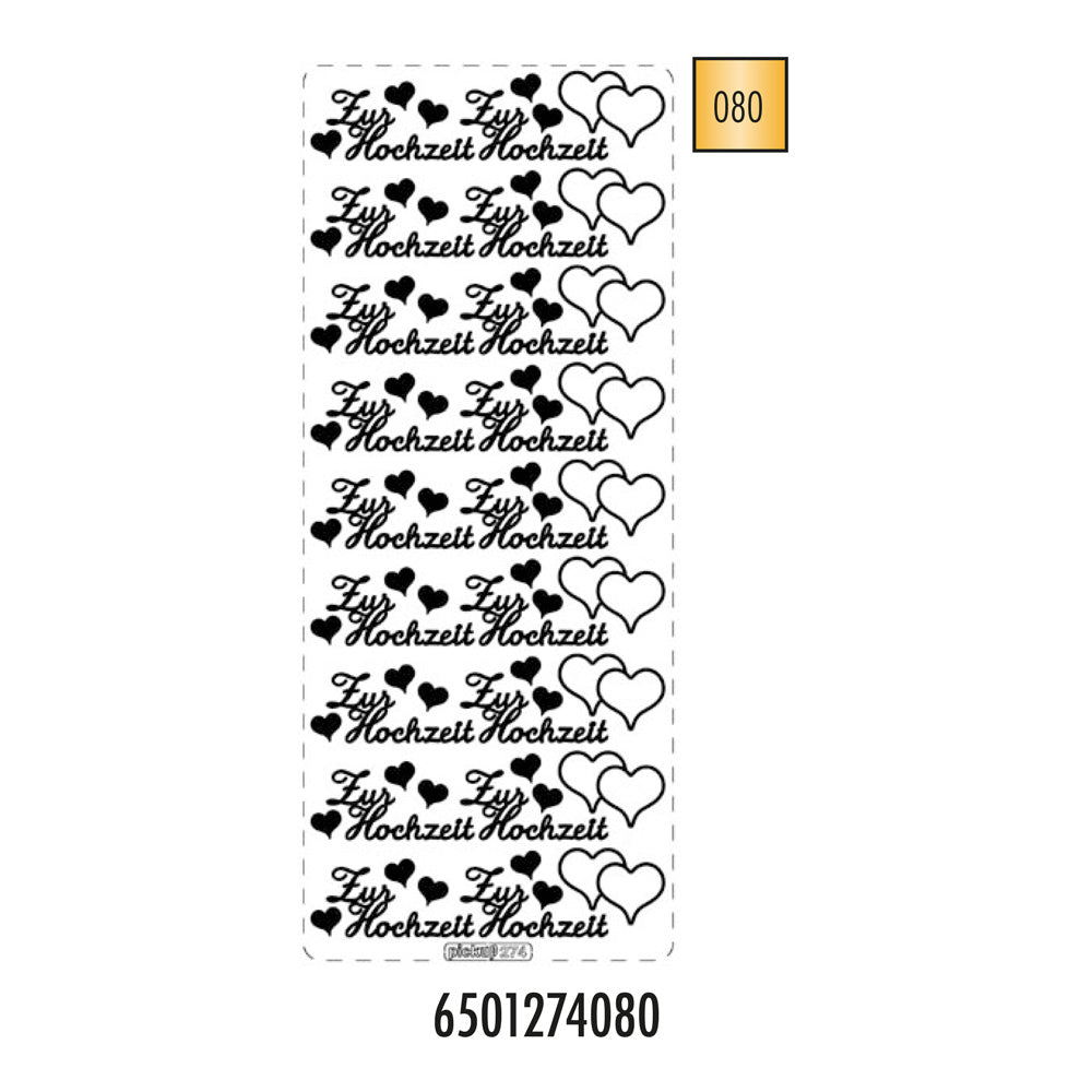 Hobbysticker 274 goud 6501274080 EAN 8711234419668