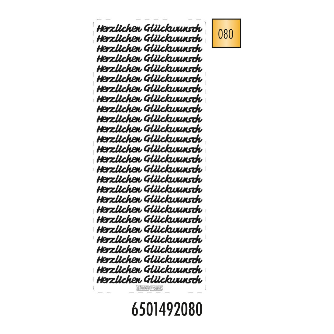 Hobbysticker 492 goud 6501492080 EAN 8711234505309