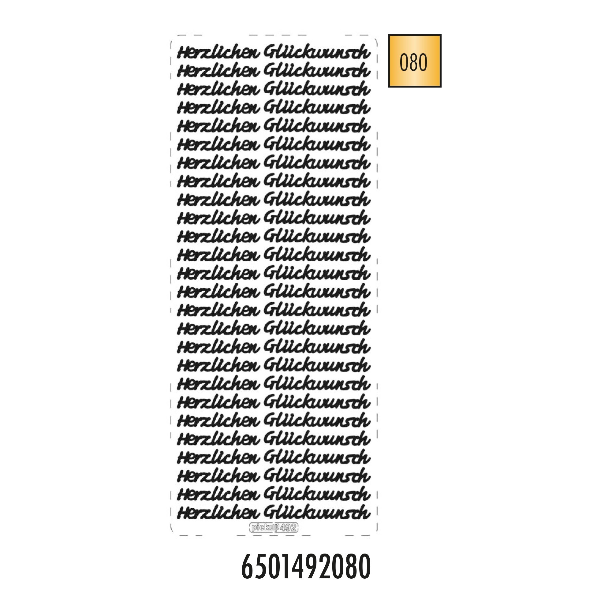 Hobbysticker 492 goud 6501492080 EAN 8711234505309