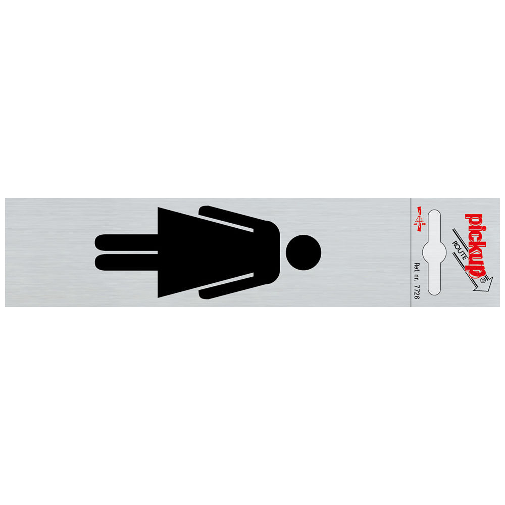 Route Alulook 165x44 mm - Damen stehend - 7726 - EAN 8711234077264 - zelfklevend kunststof aluminiumlook alulook