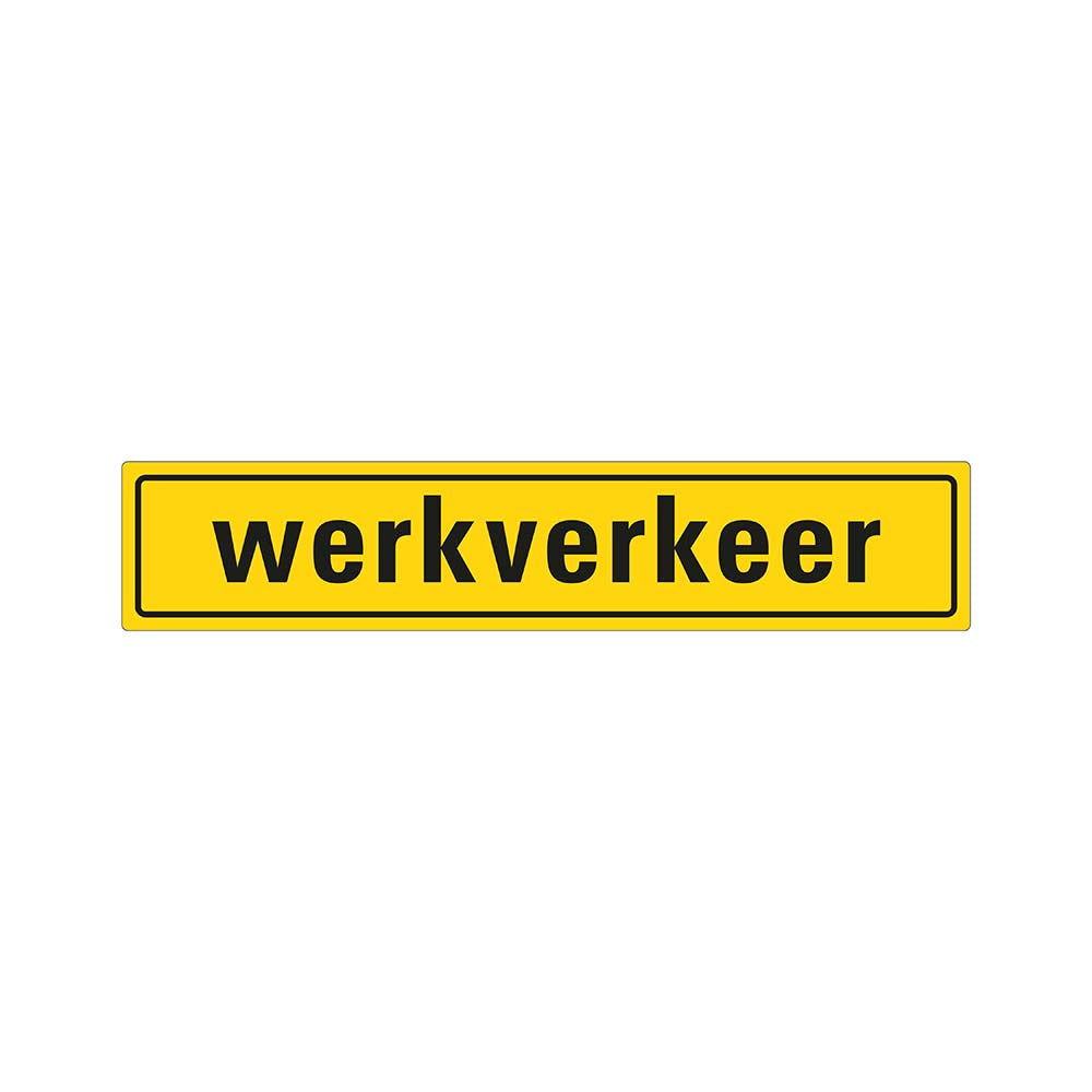Pickup Sticker 40x8 cm werkverkeer - reflecterend geel - 8199980001 - EAN 8711234006240 - reflecterend klasse 1 zelfklevend vinyl