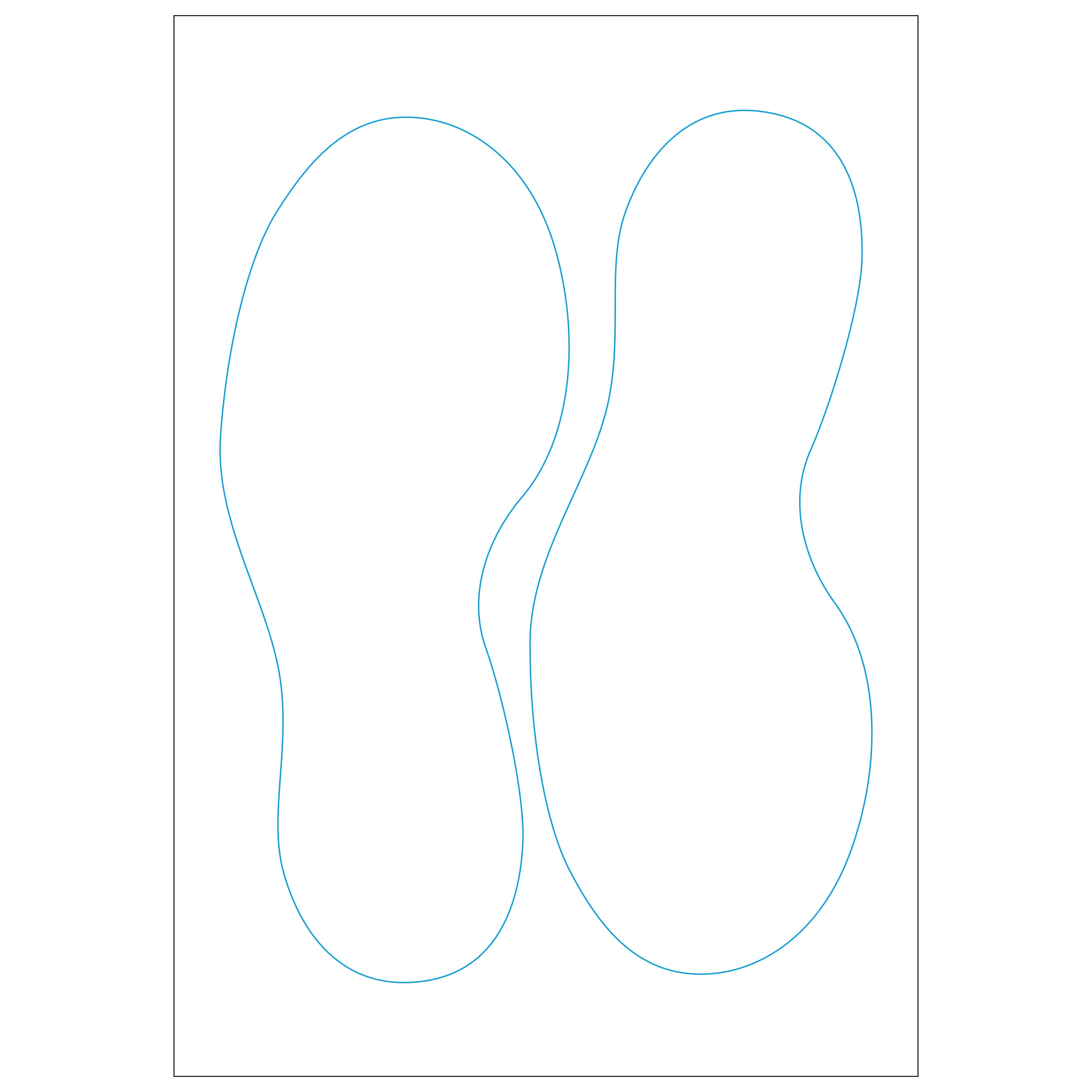 Vloersticker Voetstappen wit 25 cm L + R gelamineerd gelamineerd vinyl, slijtvast en antislip, weerbestendig, geschikt voor binnengebruik en buitengebruik, social distance distance sociale 19 lamin‚ laminated laminiert 91080011 EAN 8711234041906