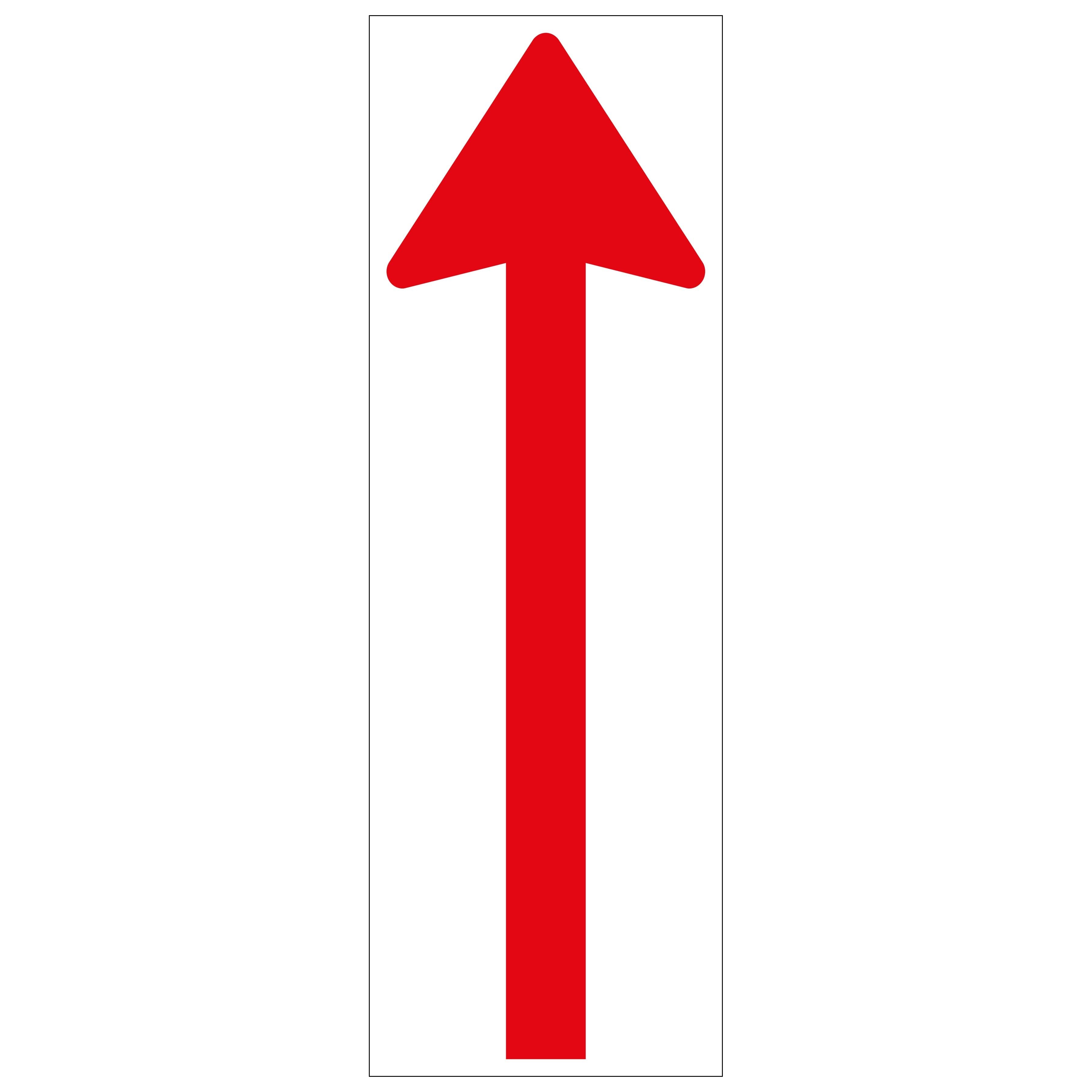 Vloersticker Richtingspijl 10x30 cm rood wit gelamineerd social distance distance sociale 19 laminé laminated laminiert 91080020 EAN 8711234041920