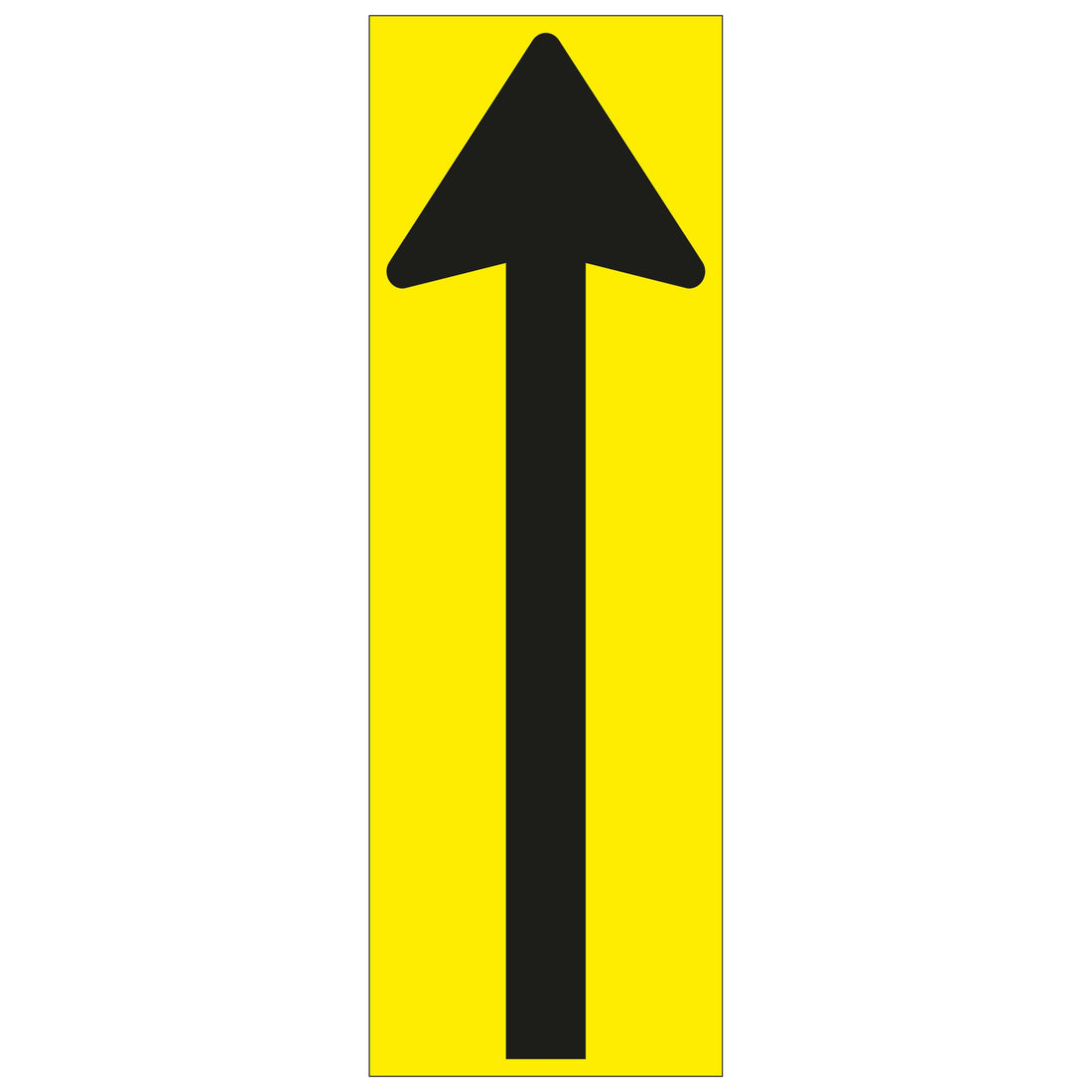Vloersticker Richtingspijl 10x30 cm geel zwart gelamineerd social distance distance sociale 19 laminé laminated laminiert 91080021 EAN 8711234041937