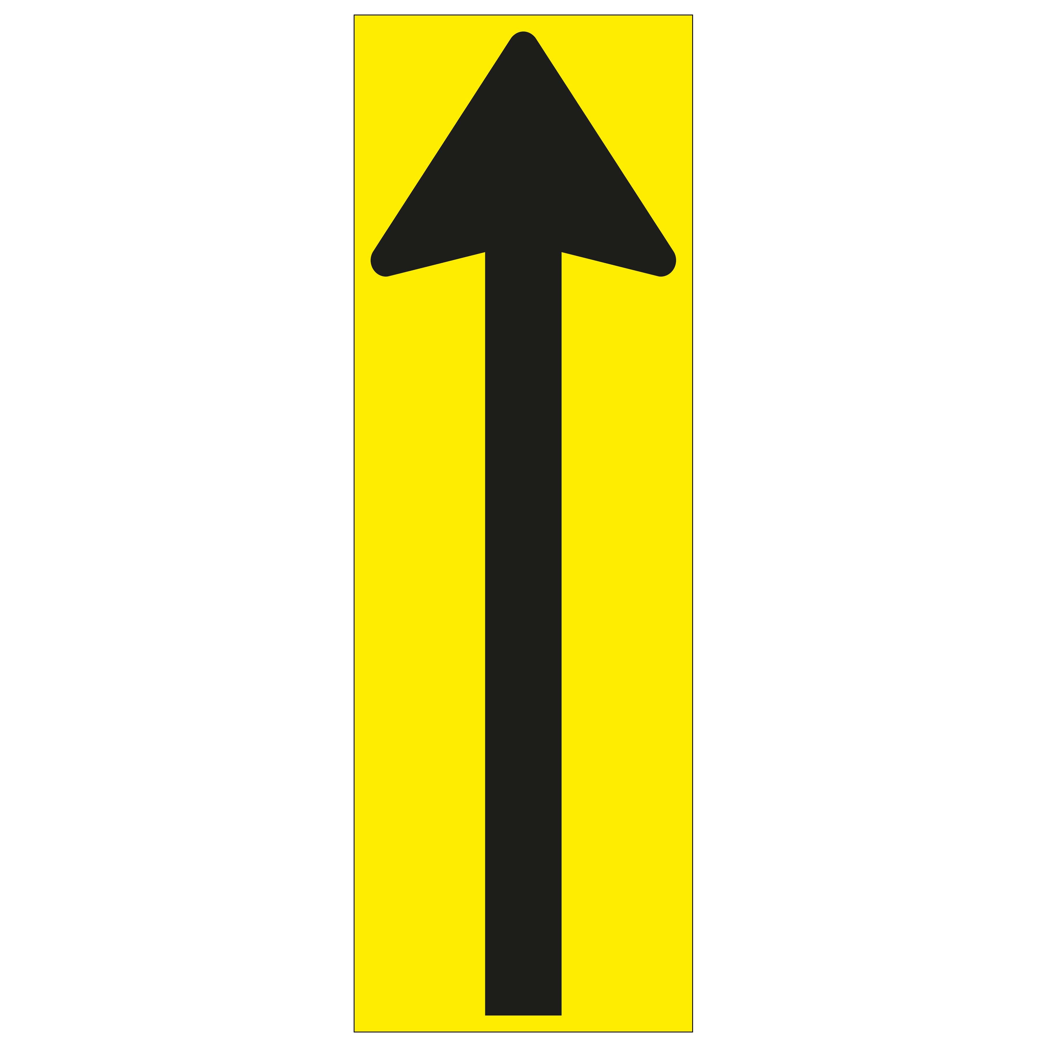 Vloersticker Richtingspijl 10x30 cm geel zwart gelamineerd social distance distance sociale 19 lamin‚ laminated laminiert 91080021 EAN 8711234041937