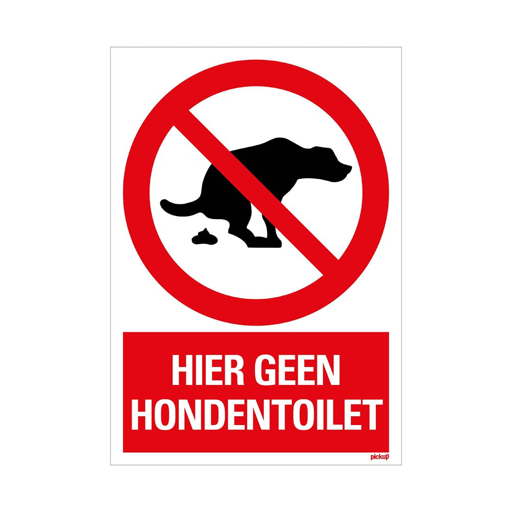 Pickup bord 16 x 23 cm Combinatie - Hier geen hondentoilet