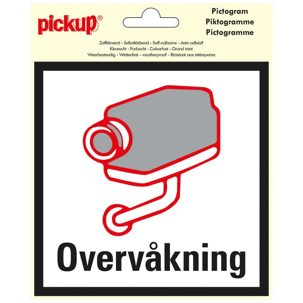 Pictogram 150x150 mm - OVERV�KNING - P226-15 - EAN 8711234376725 - zelfklevende vinyl sticker