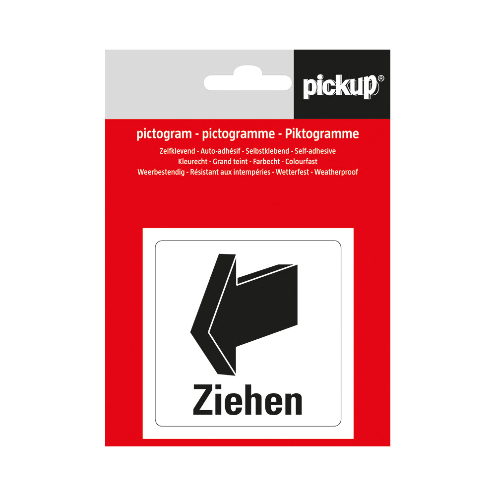 Pictogram Aufkleber 75x75 mm Ziehen P228-8 EAN 8711234339355