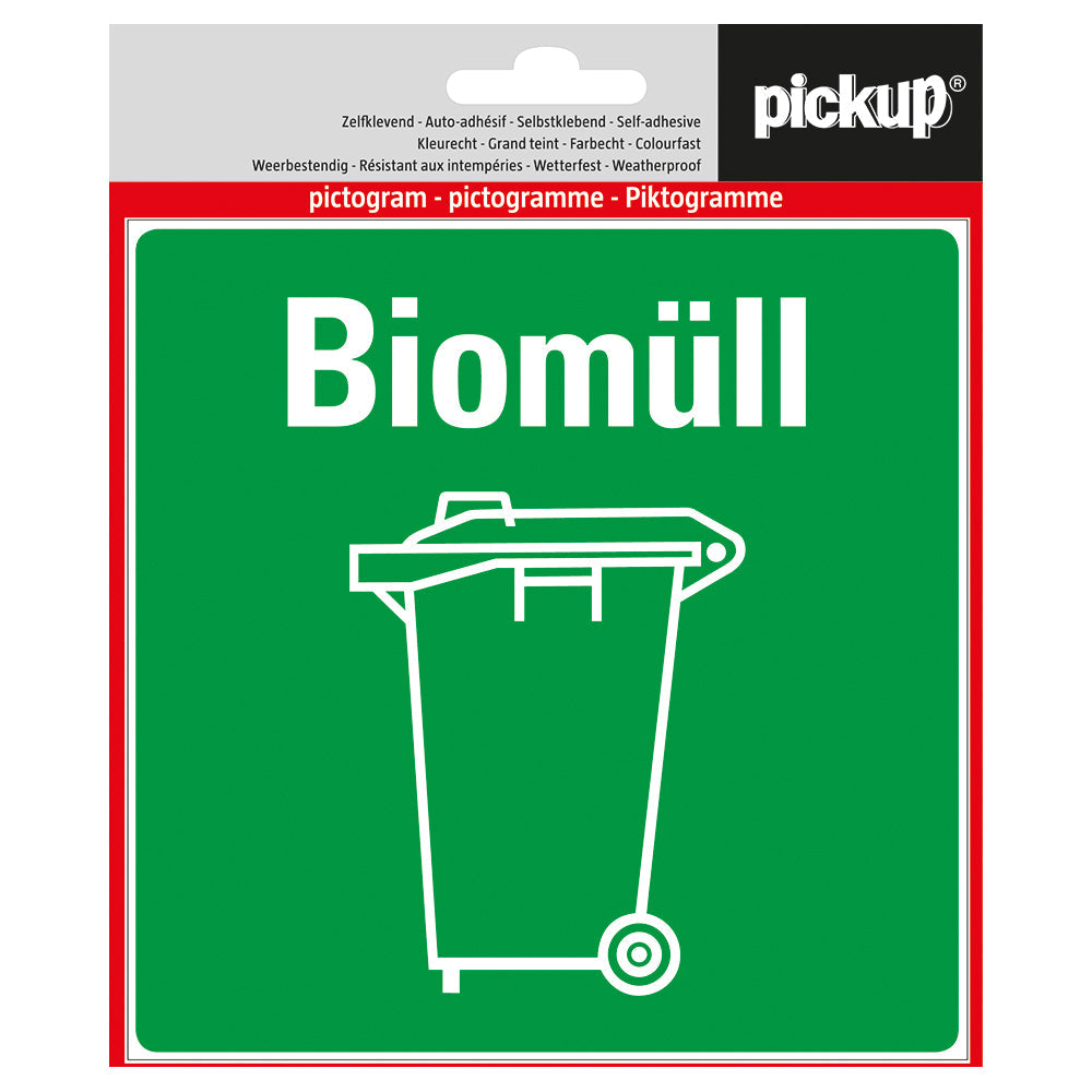 Pictogram Aufkleber 140x140 mm Biomull P242-14 EAN 8711234339591