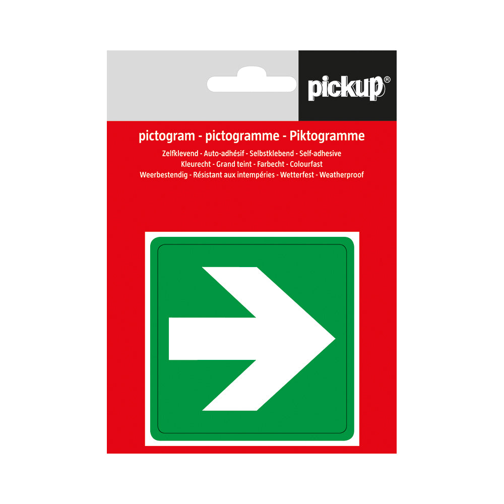 Pictogram Aufkleber 75x75 mm Pfeil Grun P604-8 EAN 8711234339409