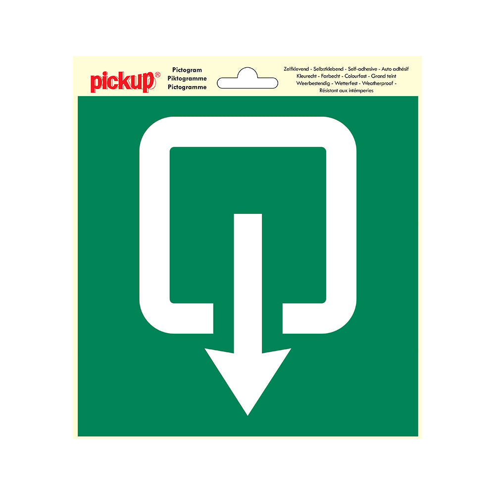 Pictogram 200x200 mm - Normale uitgang - P616-20 - EAN 8711234039033 - zelfklevende vinyl sticker