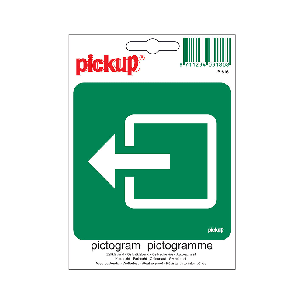 Pictogram 100x100 mm - Normale uitgang - P616 - EAN 8711234031808 - zelfklevende vinyl sticker