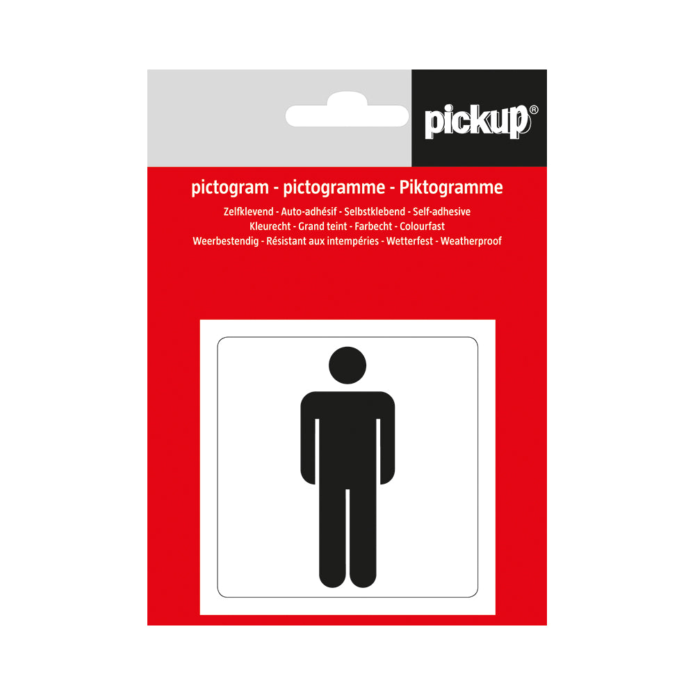 Pictogram Aufkleber 75x75 mm Symbol Mann P621-8 EAN 8711234339423