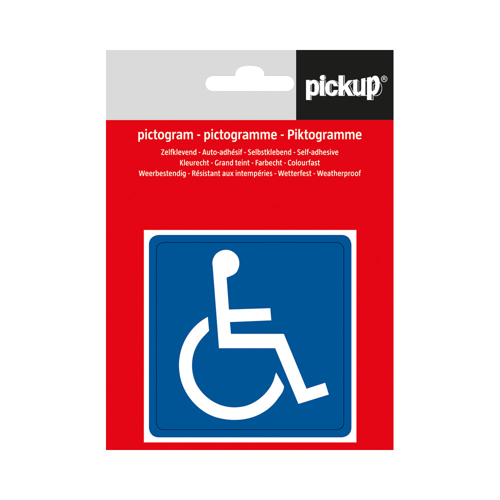 Pictogram Aufkleber 75x75 mm Behinderte Symbol P622-8 EAN 8711234339393