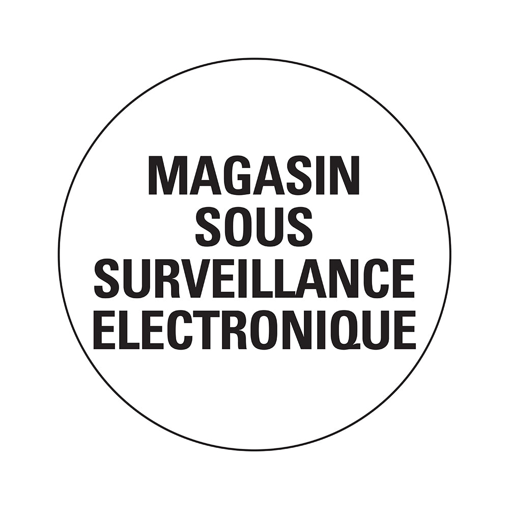 Pictogram rond 200 mm - Magasins sous surveil. elect - P658-20 - EAN 8711234031426 - zelfklevende vinyl sticker