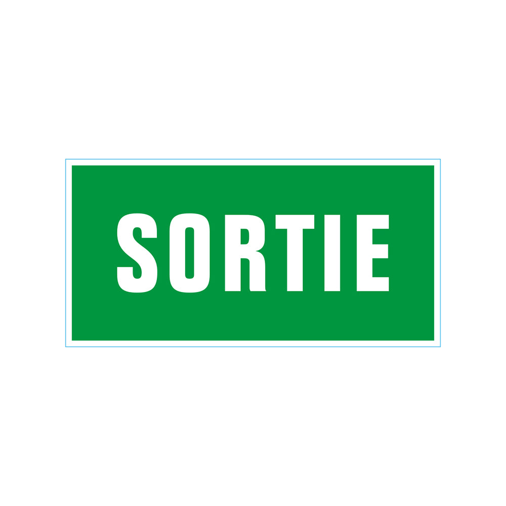Pictogram 300x150 mm - Sortie - P664 - EAN 8711234031488 - zelfklevende vinyl sticker