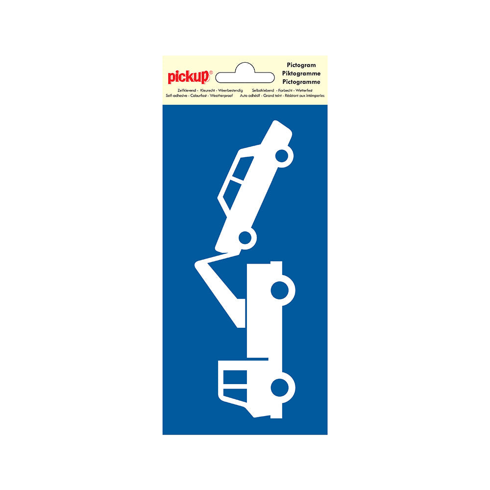 Pictogram 100x200 mm - Wegsleepzone - P712-20 - EAN 8711234039064 - zelfklevende vinyl sticker