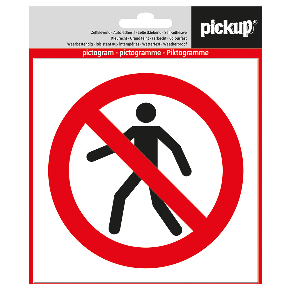 Pictogram Aufkleber 140x140 mm Fur Fussganger verboten P806-14 EAN 8711234339553