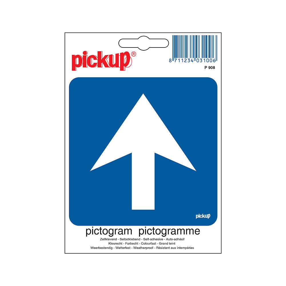 Pictogram 100x100 mm - Eenrichtingsverkeer - P908 - EAN 8711234031006 - zelfklevende vinyl sticker