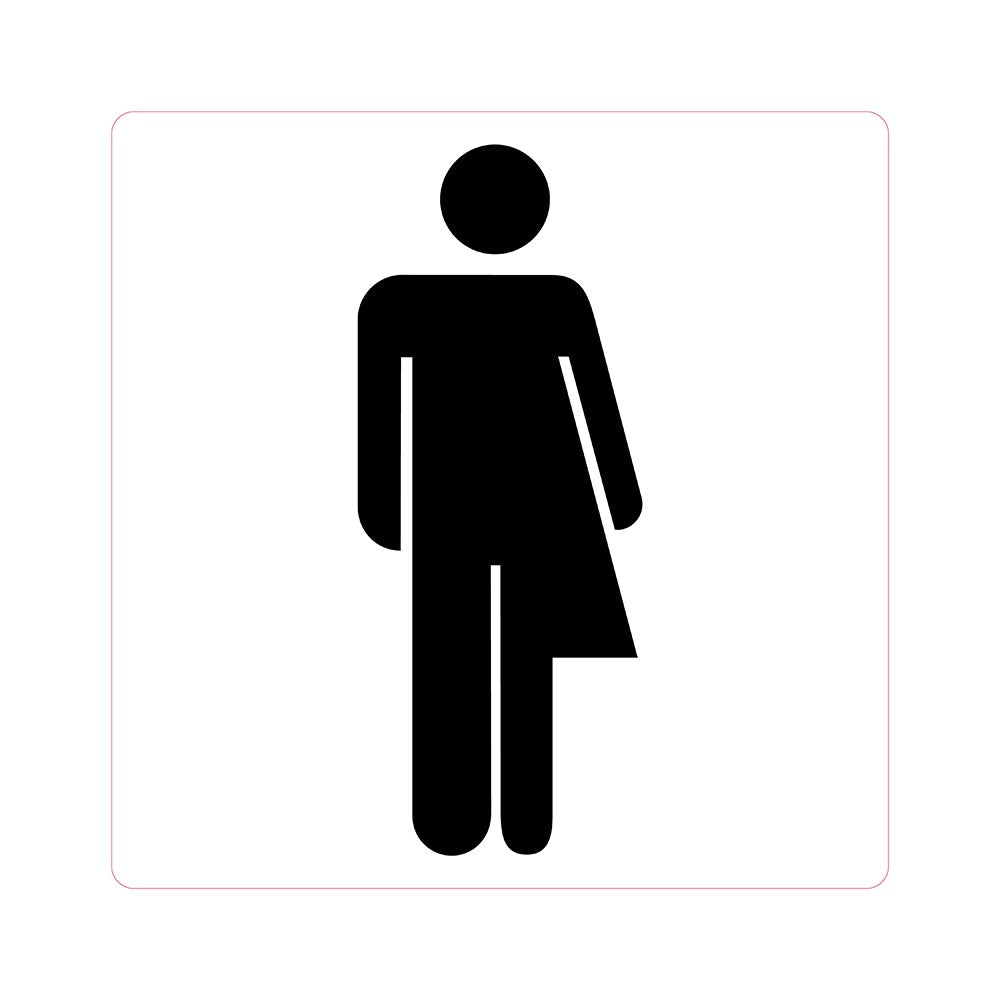 Pickup pictogram 140x140 mm Genderneutraal P247-14 - Toiletten - WC - EAN 8711234340160
