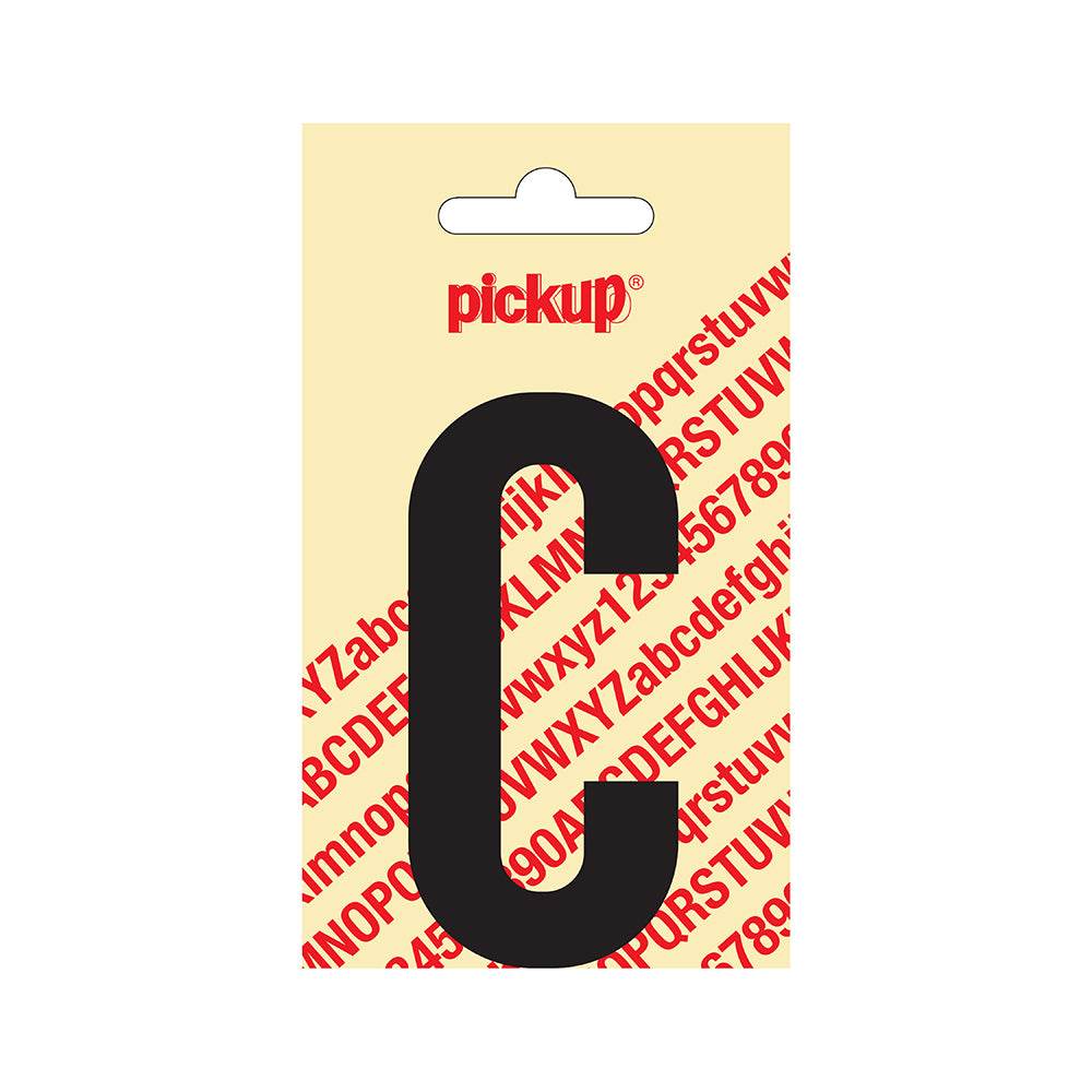 Plakletter Nobel 90 mm zwart C - Nobel - 31002090C - EAN 8711234221025 - zelfklevend vinyl