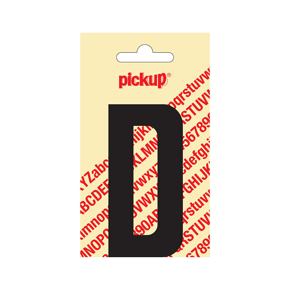 Plakletter Nobel 90 mm zwart D - Nobel - 31002090D - EAN 8711234221032 - zelfklevend vinyl