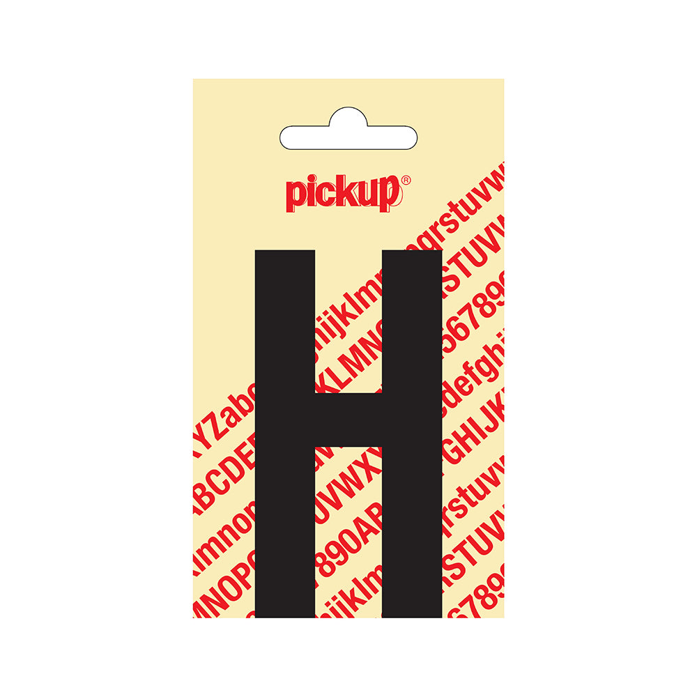 Plakletter Nobel 90 mm zwart H - Nobel - 31002090H - EAN 8711234221070 - zelfklevend vinyl