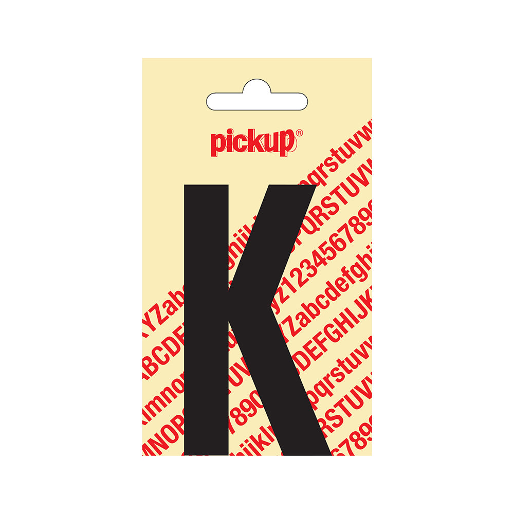 Plakletter Nobel 90 mm zwart K - Nobel - 31002090K - EAN 8711234221100 - zelfklevend vinyl