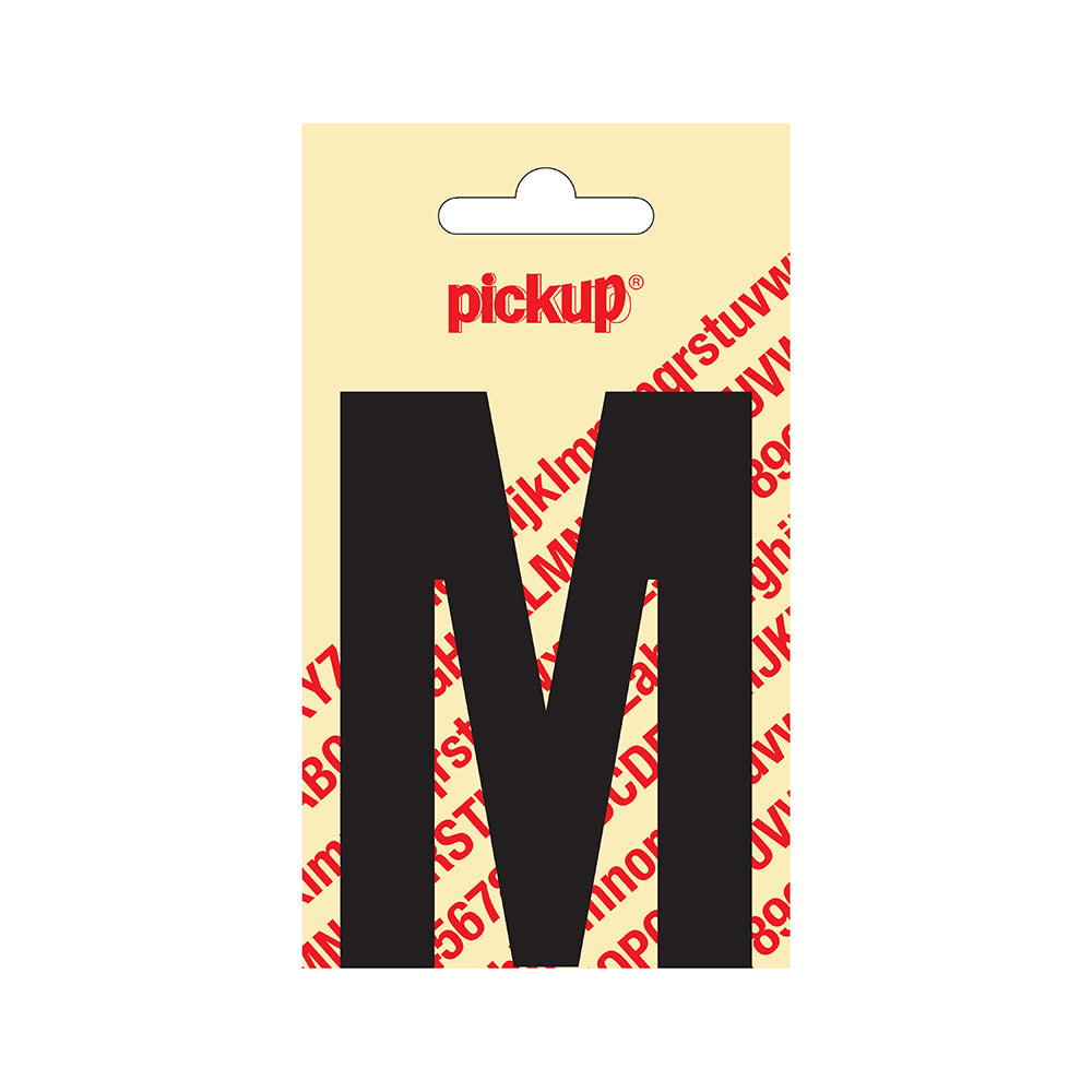 Plakletter Nobel 90 mm zwart M - Nobel - 31002090M - EAN 8711234221124 - zelfklevend vinyl