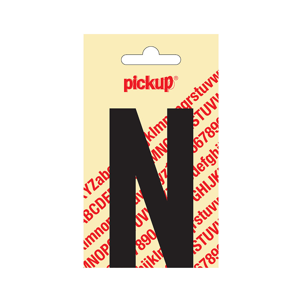 Plakletter Nobel 90 mm zwart N - Nobel - 31002090N - EAN 8711234221131 - zelfklevend vinyl