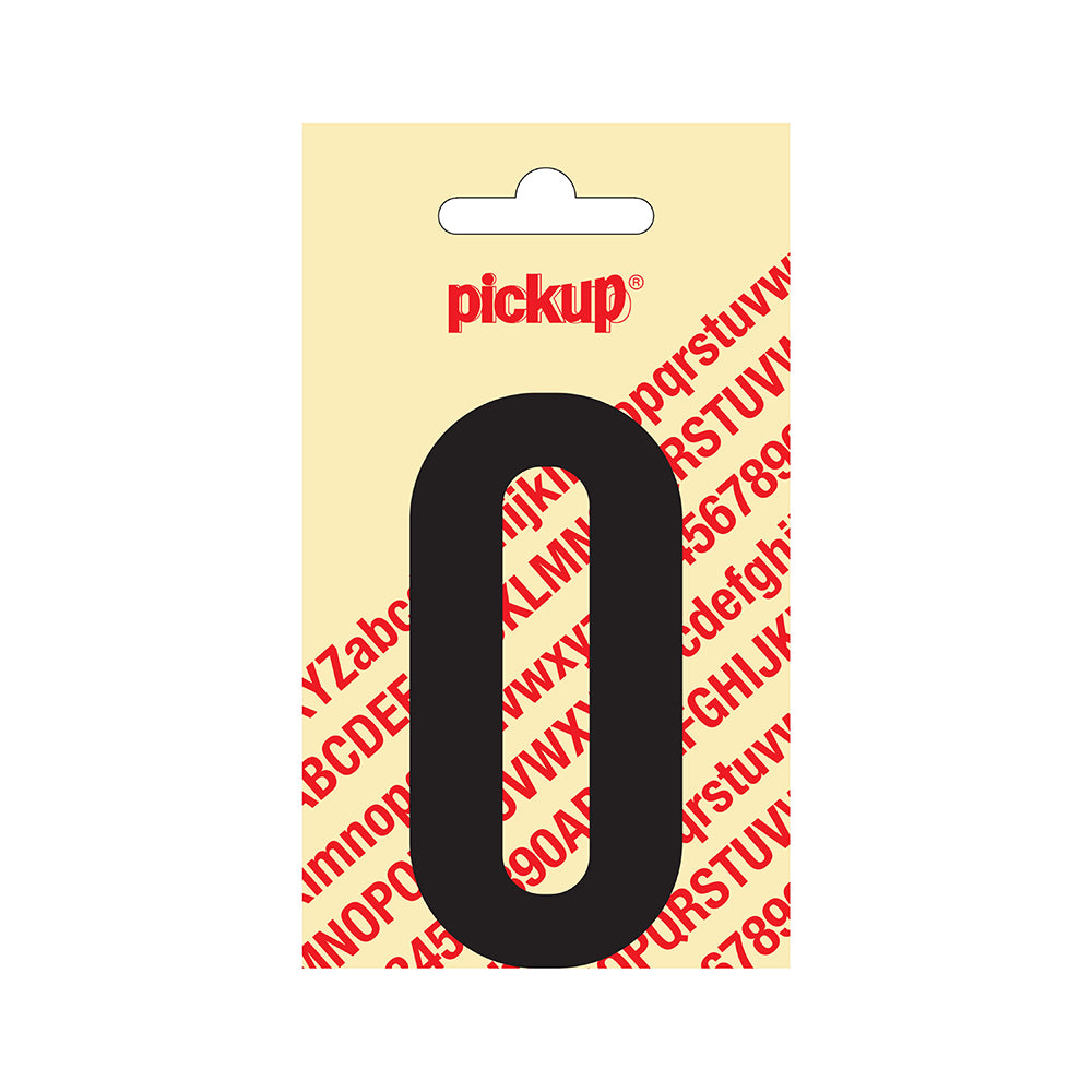 Plakletter Nobel 90 mm zwart O - Nobel - 31002090O - EAN 8711234221148 - zelfklevend vinyl