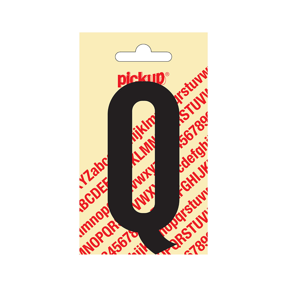 Plakletter Nobel 90 mm zwart Q - Nobel - 31002090Q - EAN 8711234221162 - zelfklevend vinyl