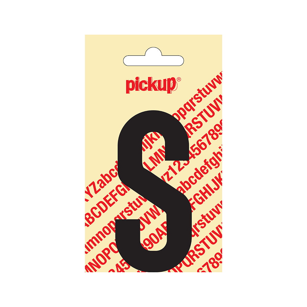 Plakletter Nobel 90 mm zwart S - Nobel - 31002090S - EAN 8711234221186 - zelfklevend vinyl