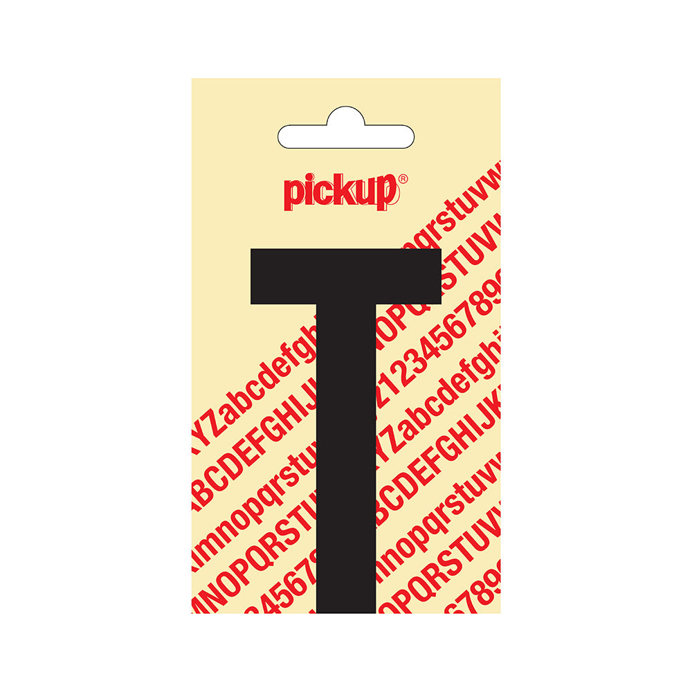 Plakletter Nobel 90 mm zwart T - Nobel - 31002090T - EAN 8711234221193 - zelfklevend vinyl