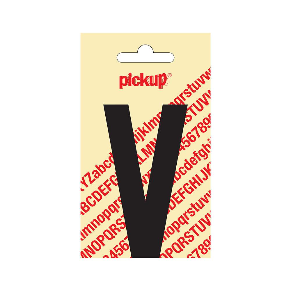 Plakletter Nobel 90 mm zwart V - Nobel - 31002090V - EAN 8711234221216 - zelfklevend vinyl