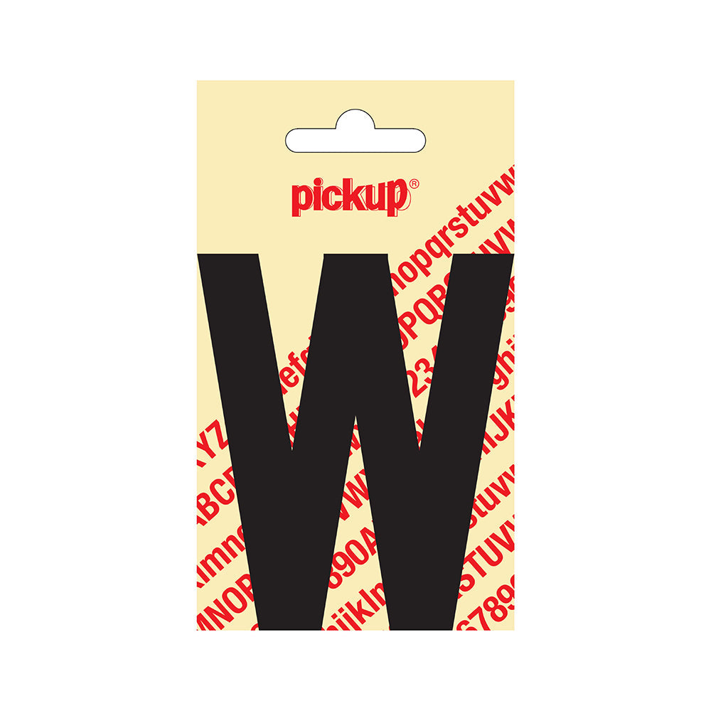 Plakletter Nobel 90 mm zwart W - Nobel - 31002090W - EAN 8711234221223 - zelfklevend vinyl