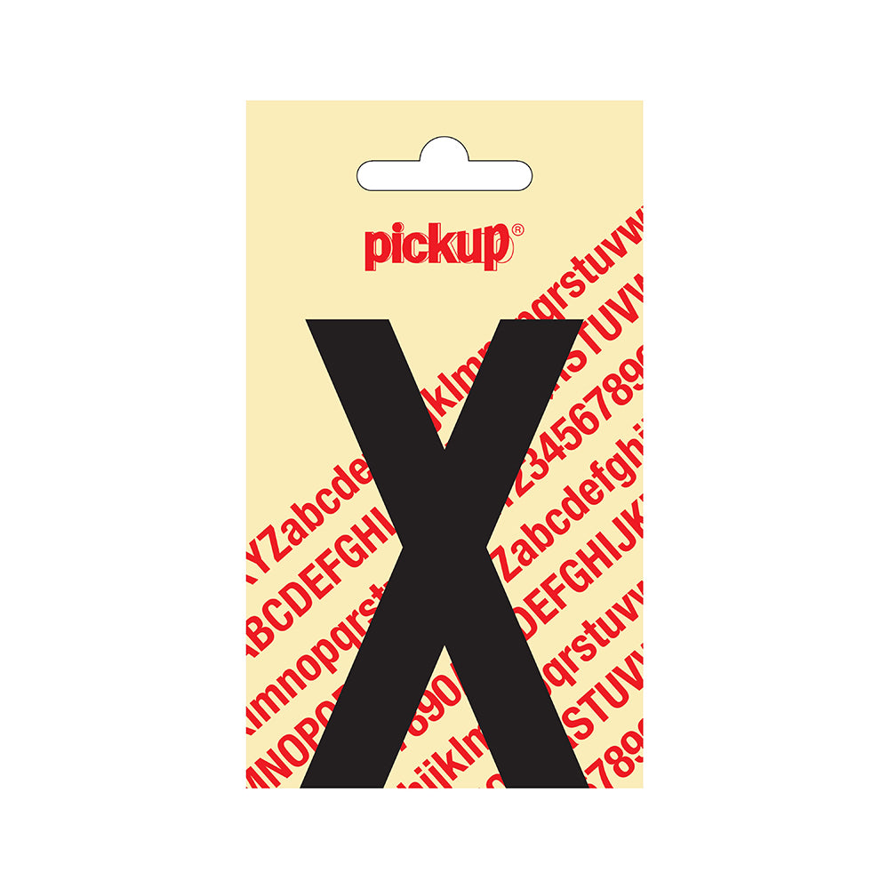 Plakletter Nobel 90 mm zwart X - Nobel - 31002090X - EAN 8711234221230 - zelfklevend vinyl