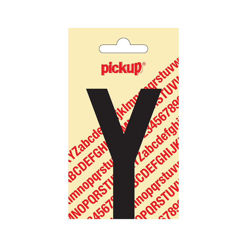 Plakletter Nobel 90 mm zwart Y - Nobel - 31002090Y - EAN 8711234221247 - zelfklevend vinyl