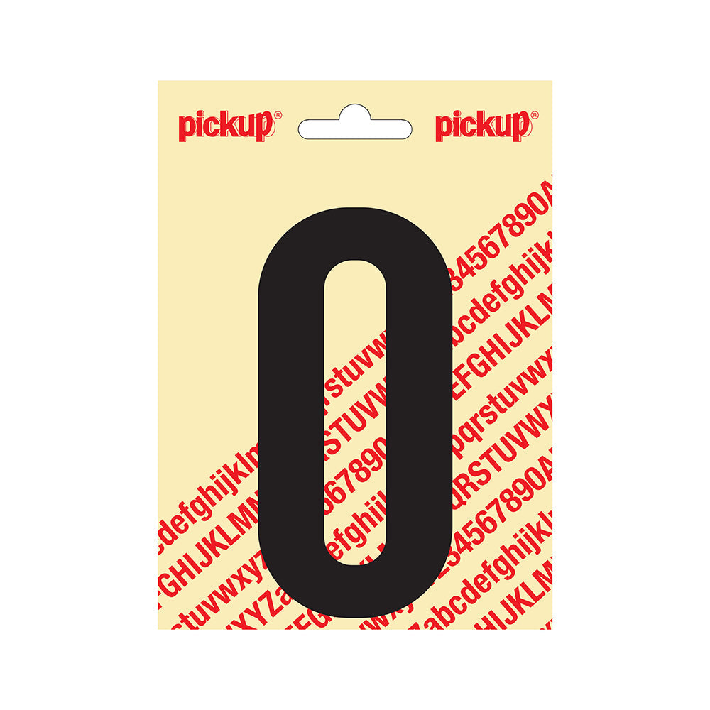 Plakcijfer Nobel 120mm zwart 0 - Nobel - 310021200 - EAN 8711234231307 - zelfklevend vinyl